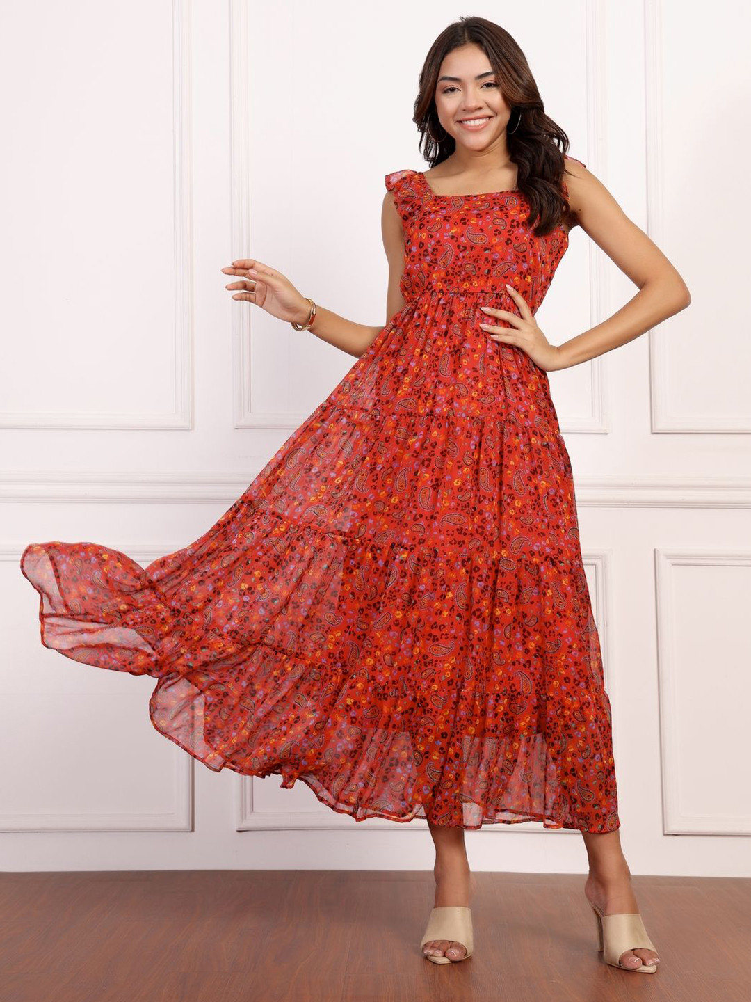 Mast & Harbour Women Floral Printed Empire Maxi Dress