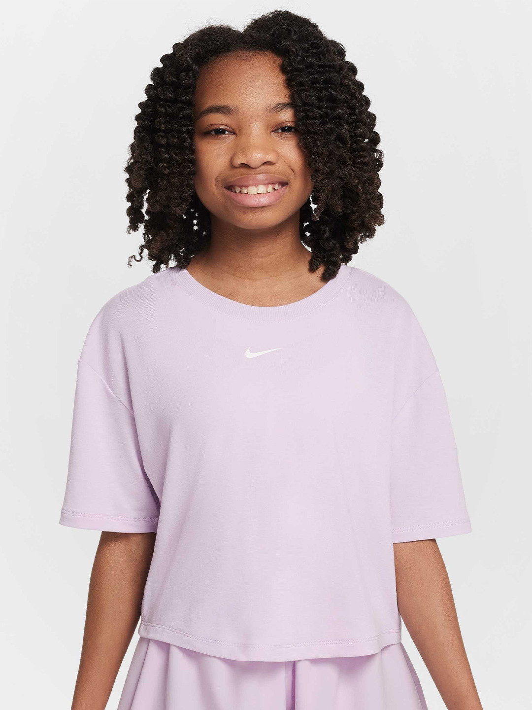 Nike One Relaxed Older Girls Dri-FIT Short-Sleeve Top
