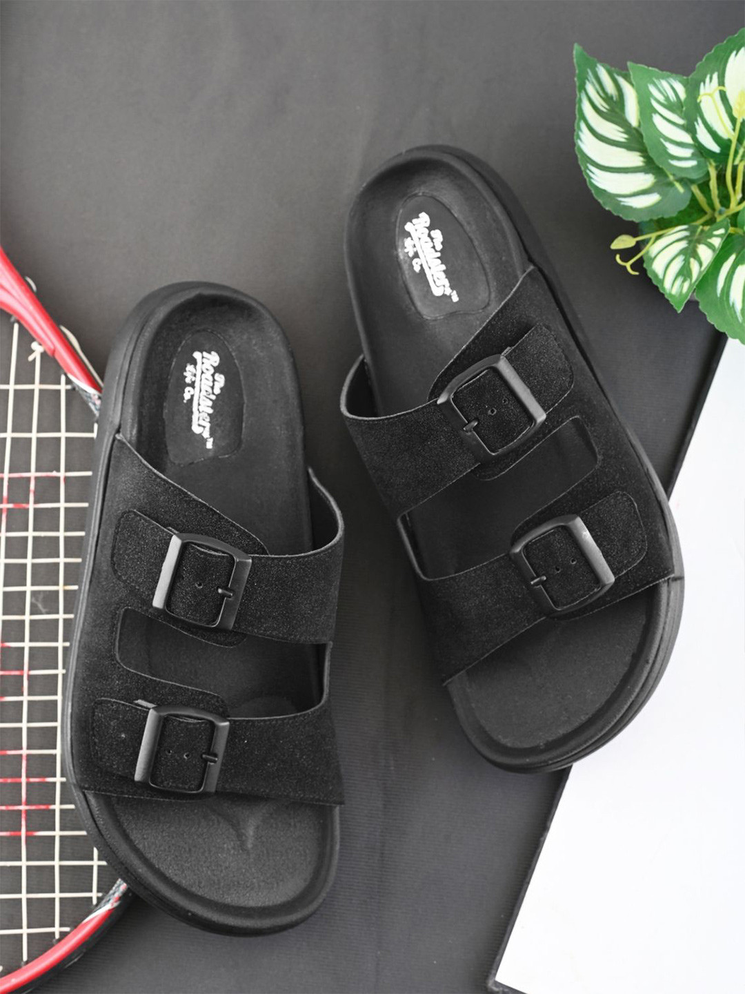 The Roadster Lifestyle Co Men Comfortable Sandals With Buckle Detailed