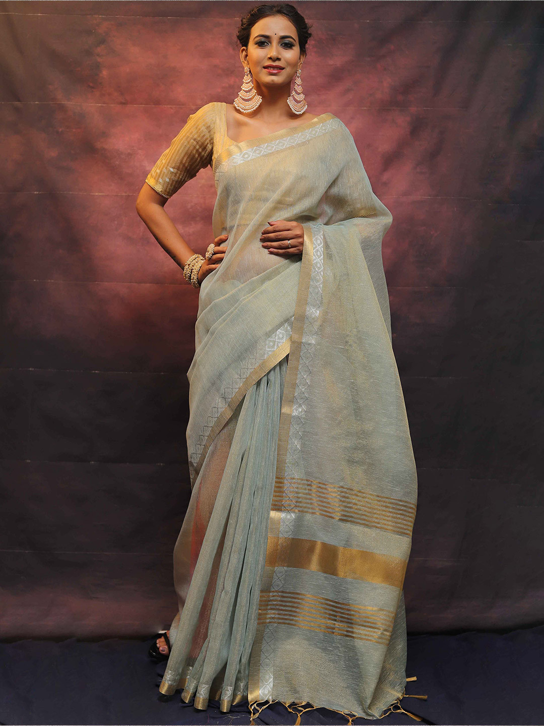 Banarasee Linen Tissue Saree