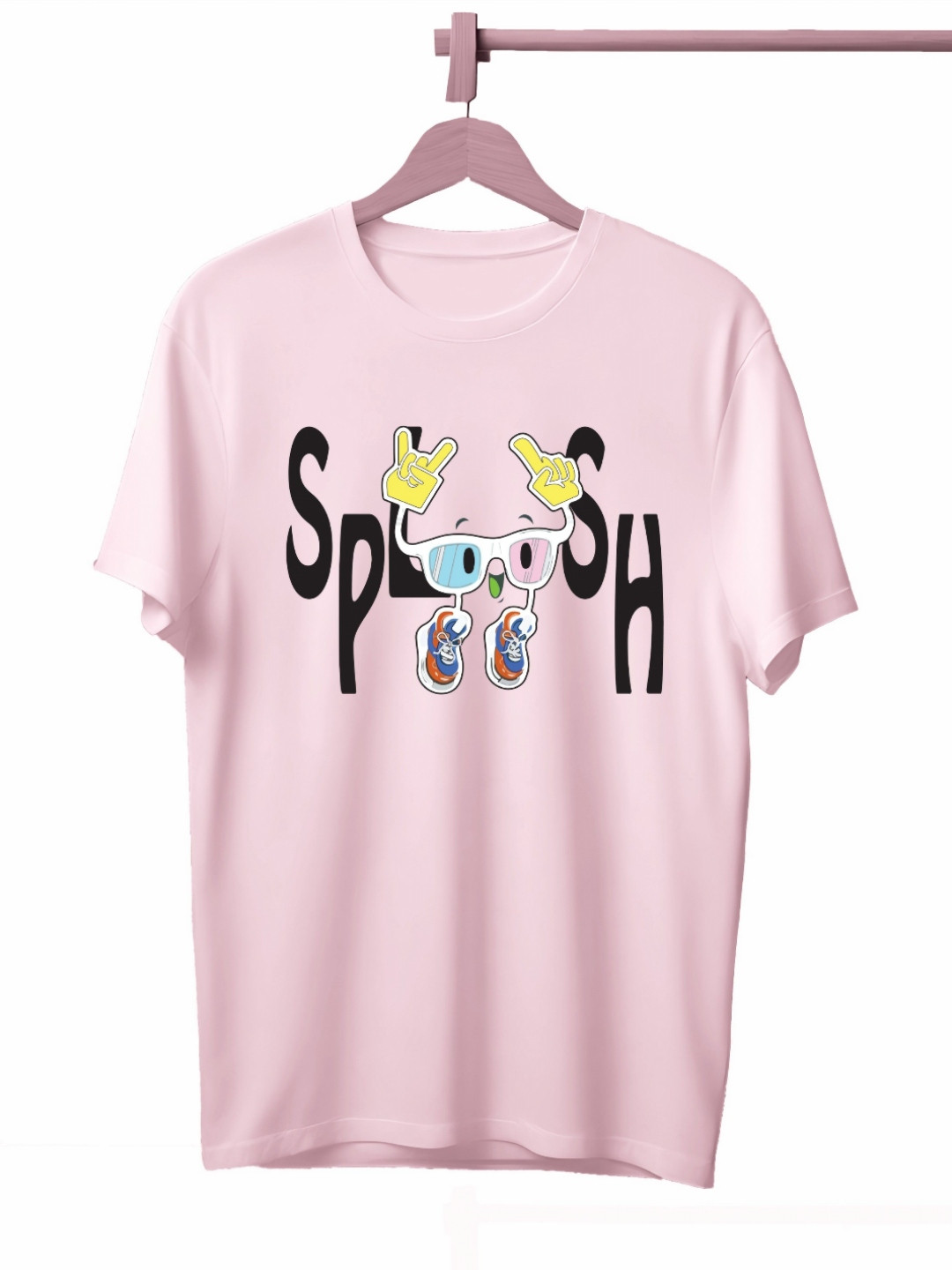 SPLOOSH Men Typography Printed Round Neck Regular Fit T-shirt