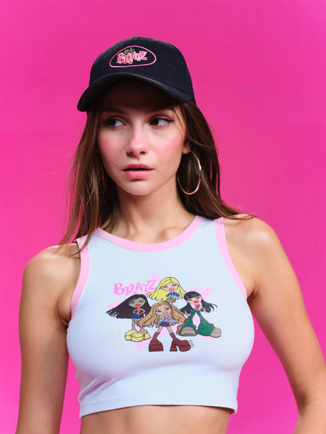 Bonkers Corner Women Bratz Graphic Cotton Crop Top