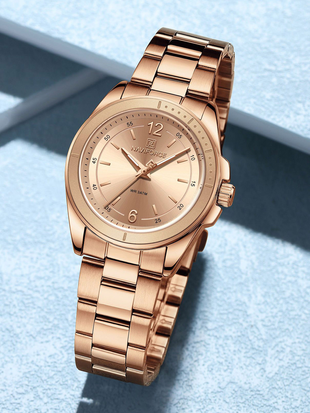 Naviforce Women Stainless Steel Straps Analogue Watch NF5062 RG RG