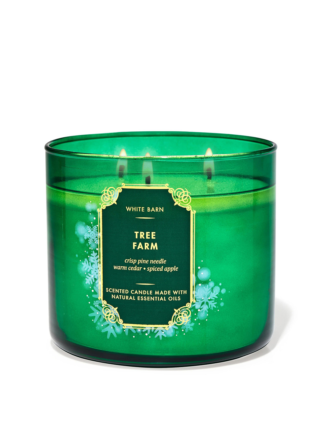Bath & Body Works Tree Farm Scented 3 Wick Solid Geometric Christmas Jar Candles