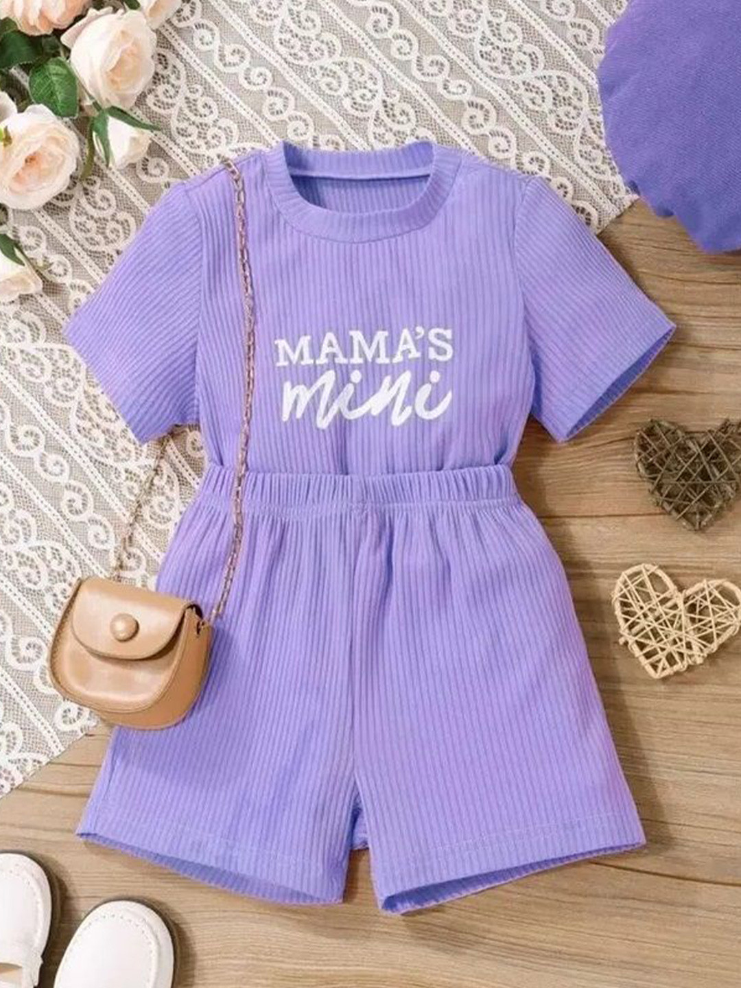 Ninas Girls Printed Short Sleeves T-shirt With Shorts