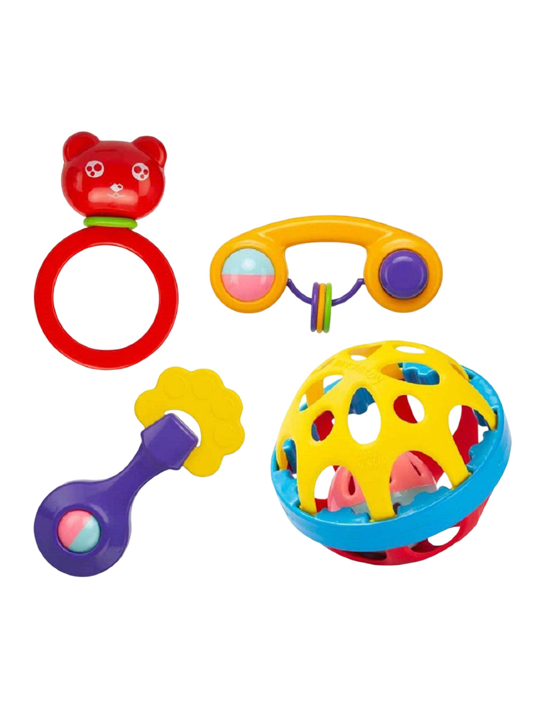 PIPALIYA Set Of 4 BPA Free Rattle Toy Learning and Development Toys
