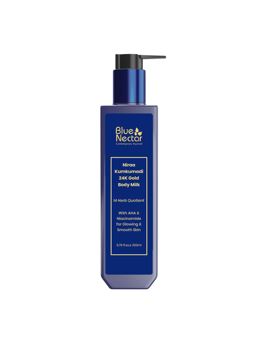 Blue Nectar 24K Gold Body Milk Lotion With Niacinamide & Milk Protein- 200 ml