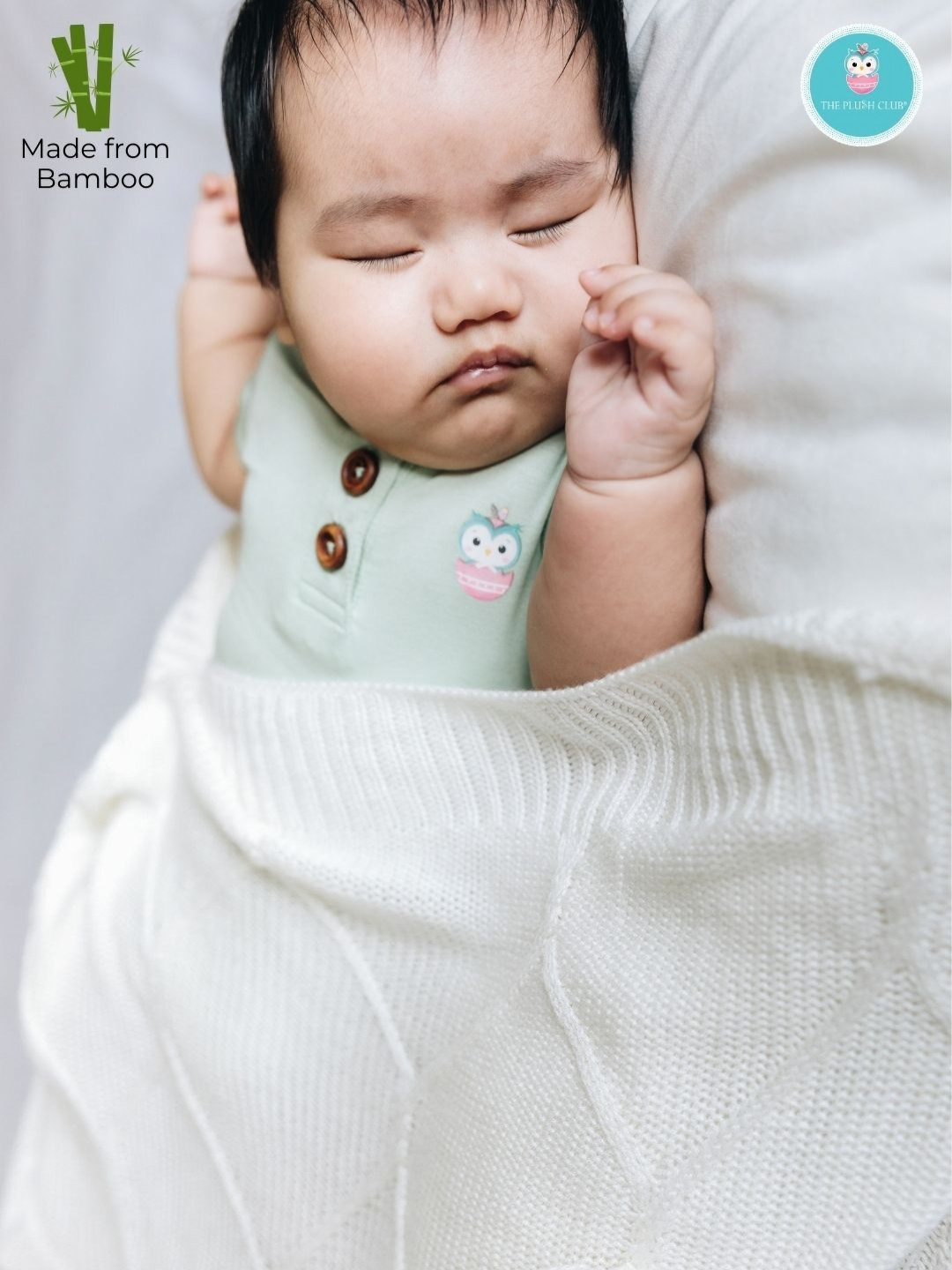 THE PLUSH CLUB White Single Bed Blanket