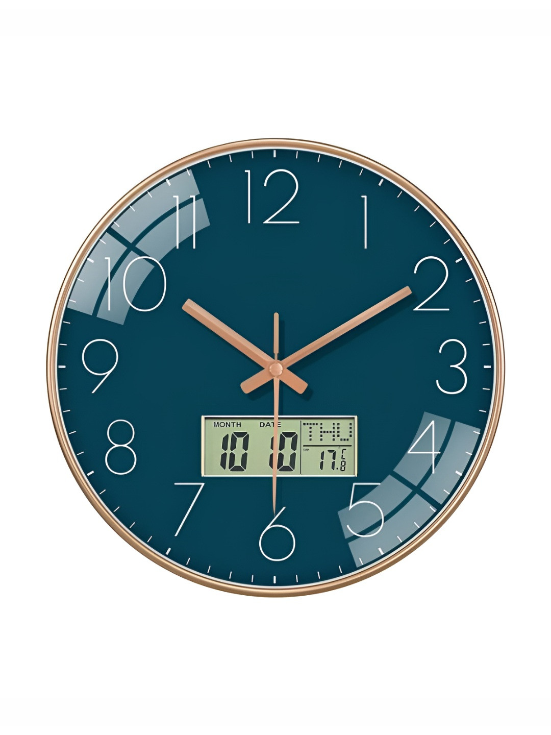 Star work Blue Contemporary Wall Clock