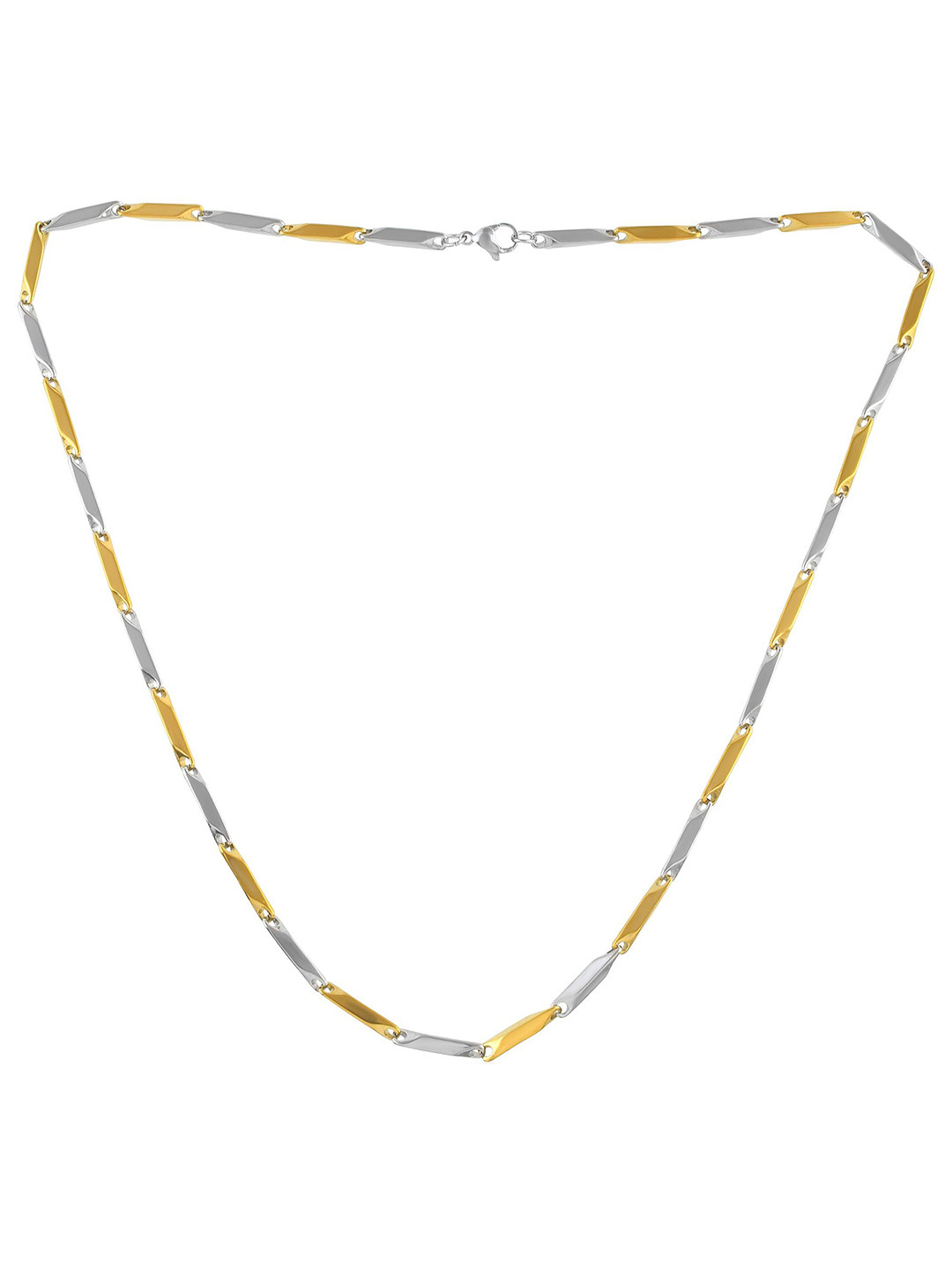 MEMOIR Unisex Brass Gold-Plated Rice Chain