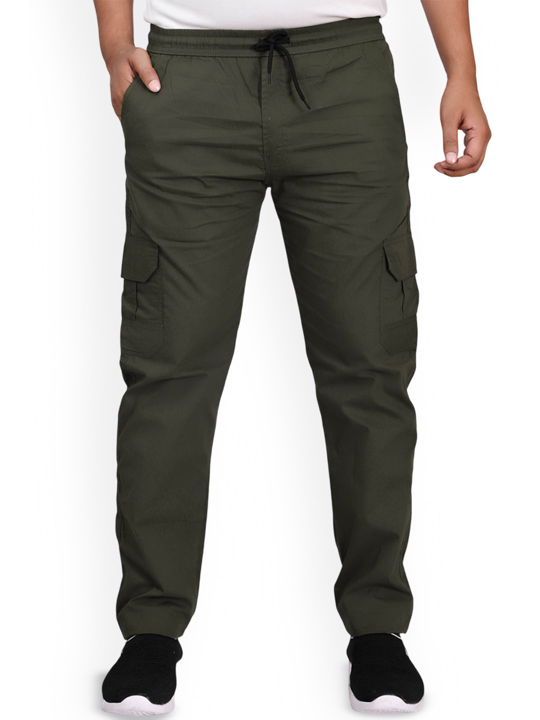 OF-NOTE Men Relaxed Fit Mid-Rise Cotton Cargos