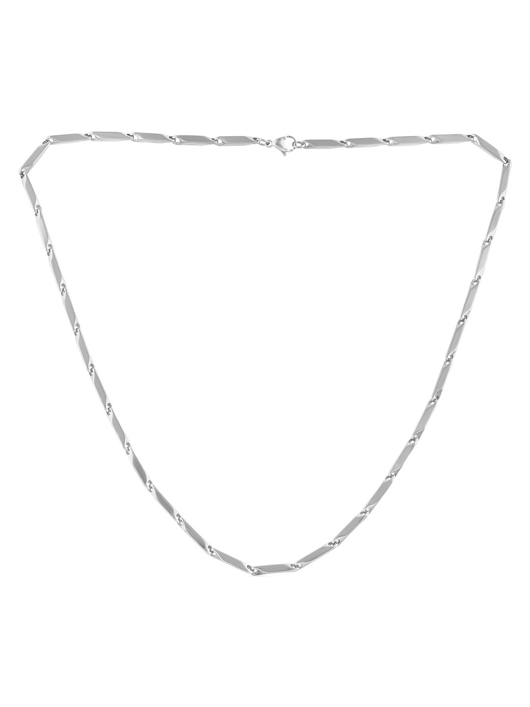 MEMOIR Unisex Brass Silver-Plated Rice chain