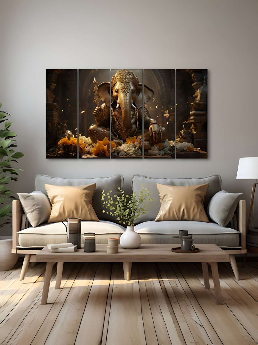 The Castle Decor Multicoloured 1 Piece Wood Other Wall Paintings