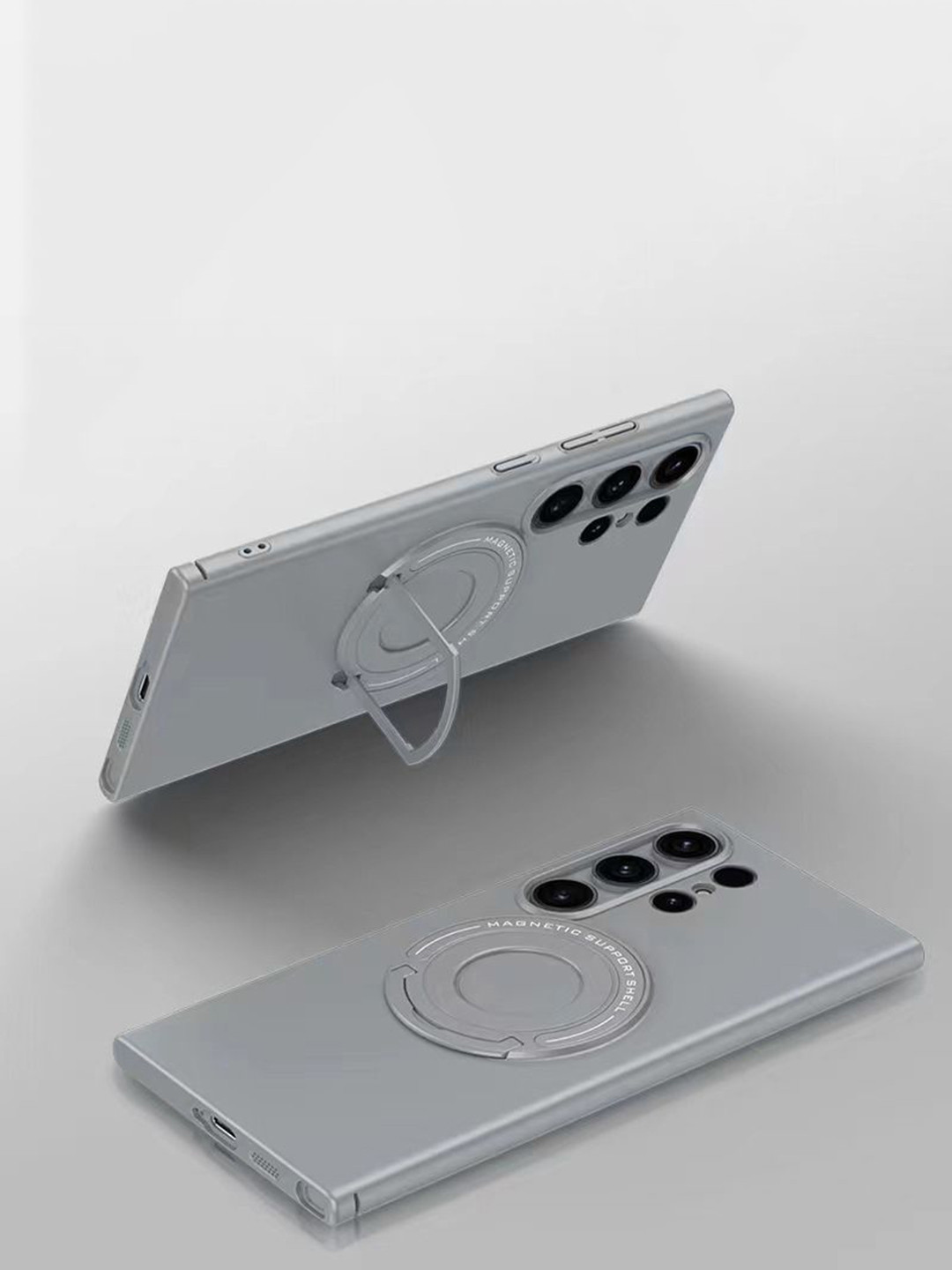 Luxury Kase Solid Samsung Galaxy S23 Ultra 5G Premium Magnetic Support Shell Back Case