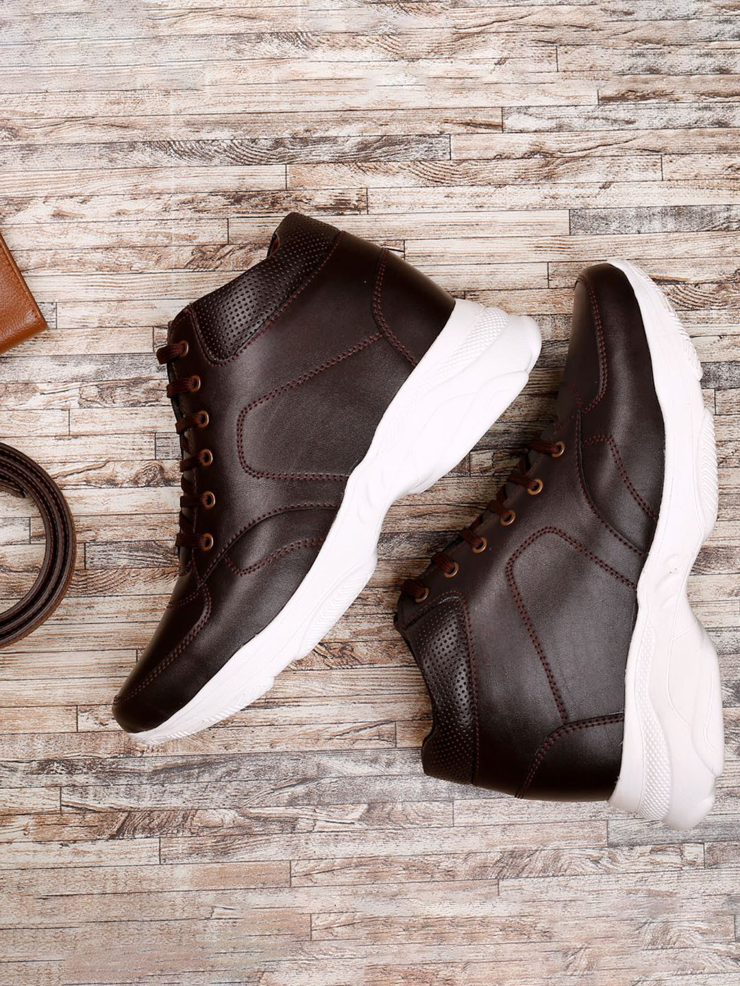 GLOBAL RICH Men Patent Leather Sneakers