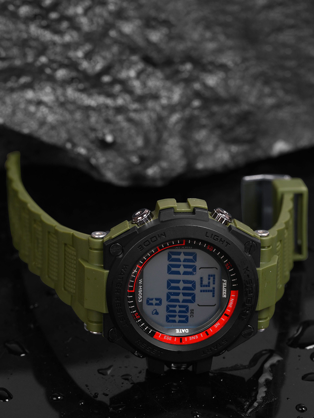 FELIZER Men Dial & Straps Digital Multi Function Watch LSKA-9053-Green