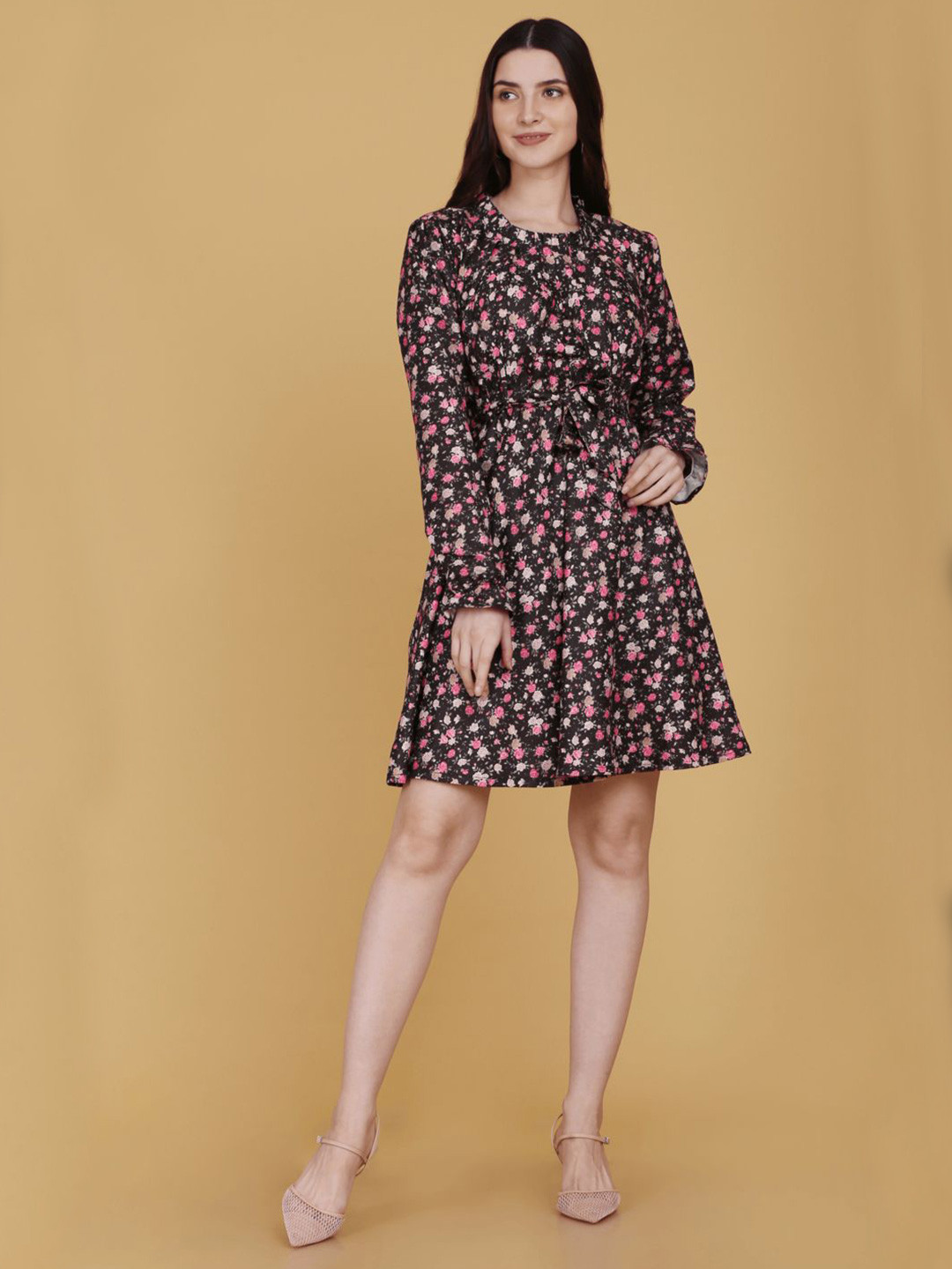 FERY LONDON Women's Floral Print Fit & Flare Dress