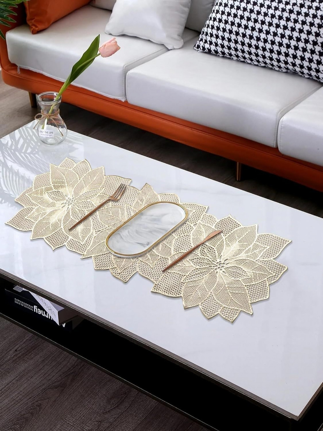 Star Weaves PVC Waterproof Heat Resistant Dining Table Runner