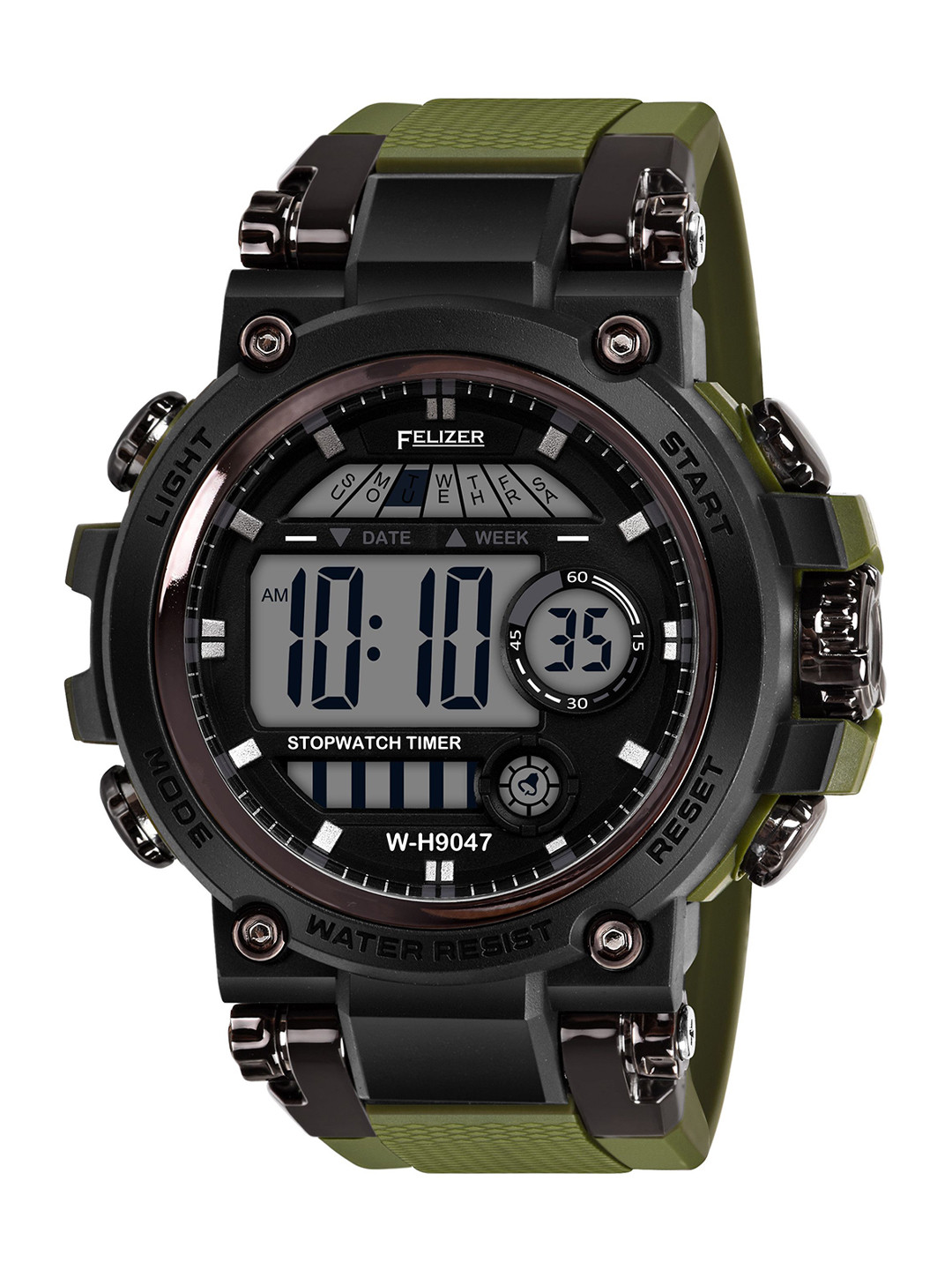 FELIZER Men Dial & Straps Digital Multi Function Watch LSKA-9047-Green