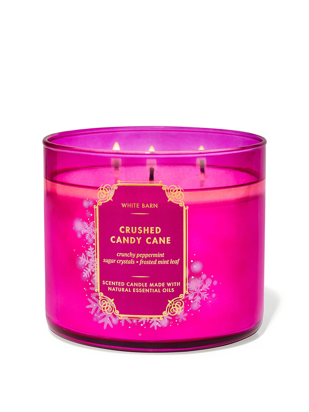 Bath & Body Works Crushed Candy Cane Scented 3-Wick Candle - 411g
