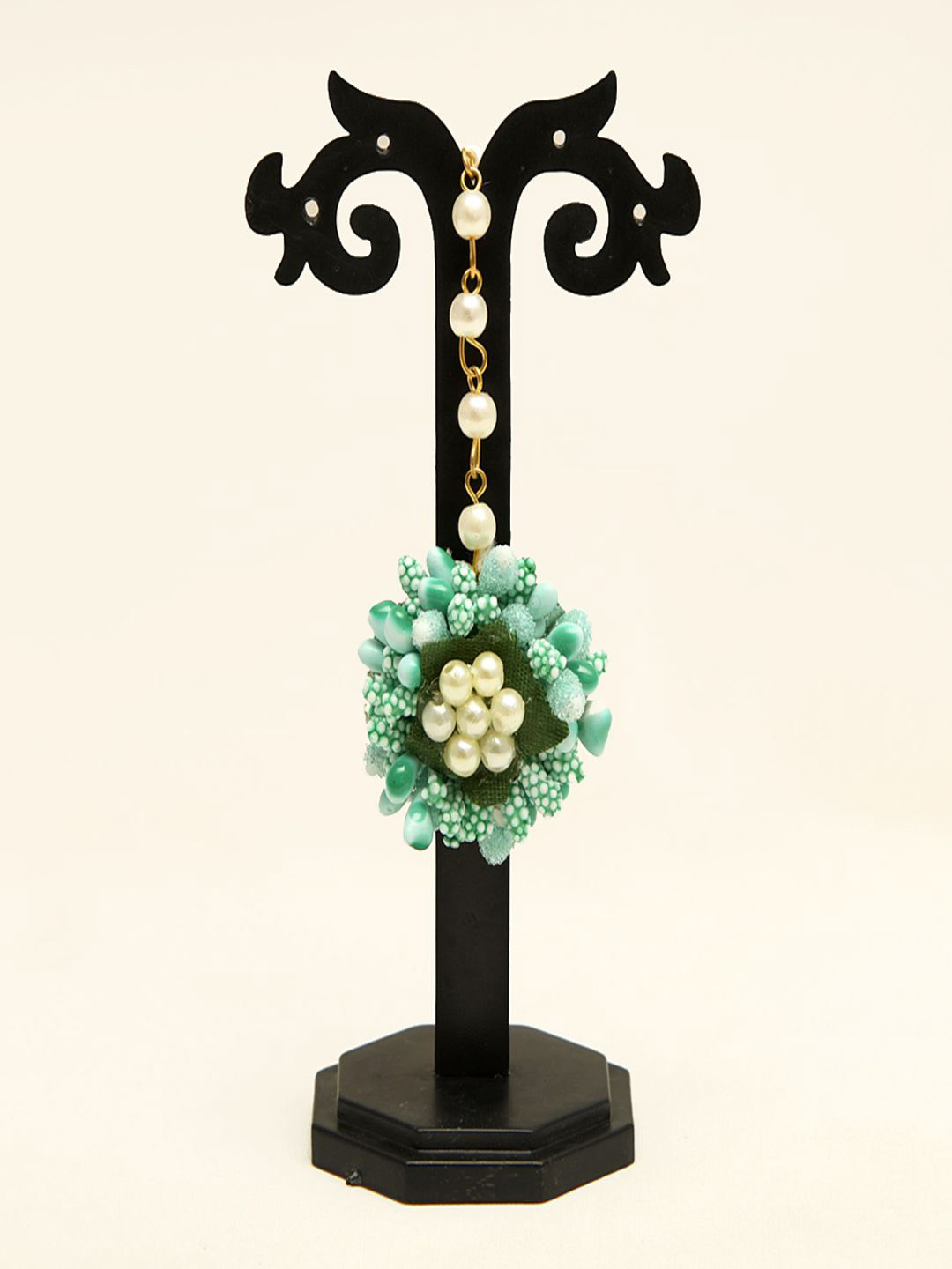 Flosaira Artificial Beads Studded Maang Tikka Head Jewellery