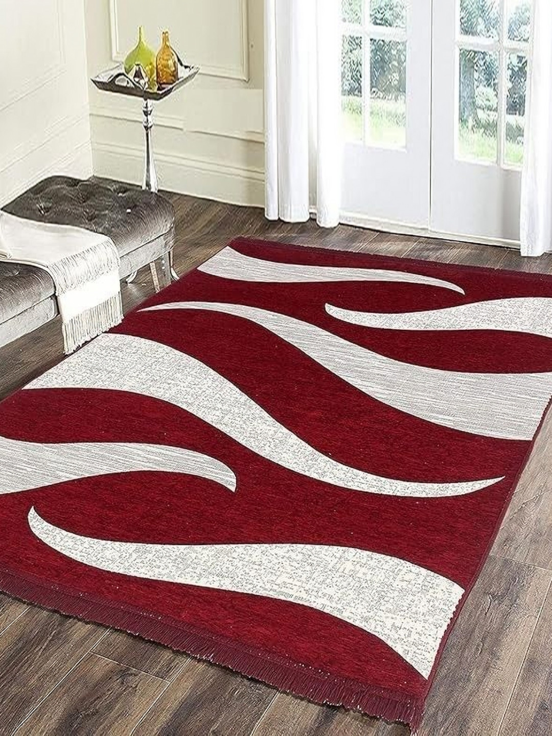 RADECOR Red Solid Anti-Skid Other Carpet