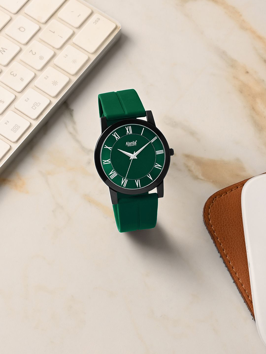 Ajanta Quartz Men Solid Dial & Straps Analogue Watch AWC131ESL 3