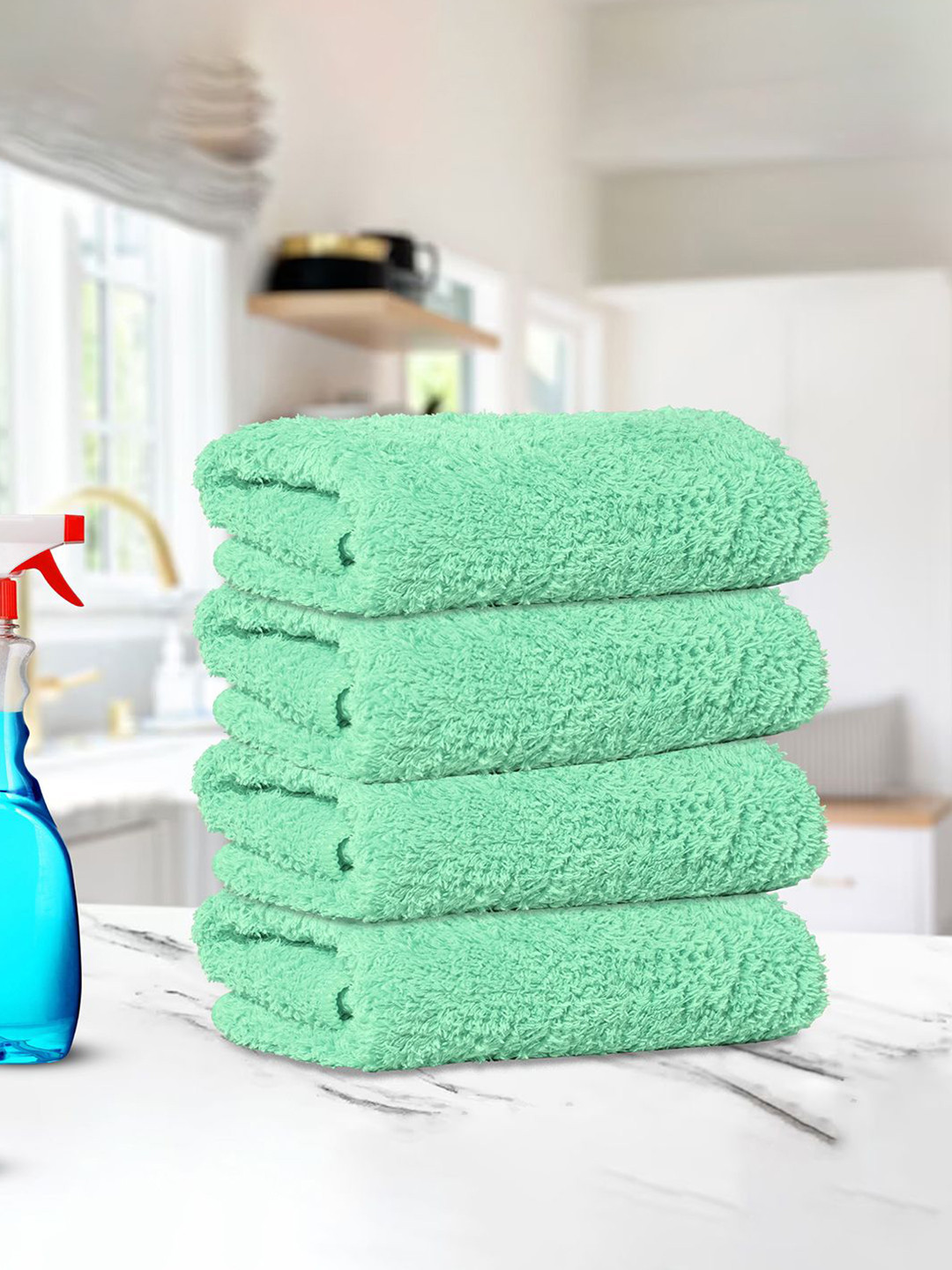 Kuber Industries Unisex Green Cleaning Cloth