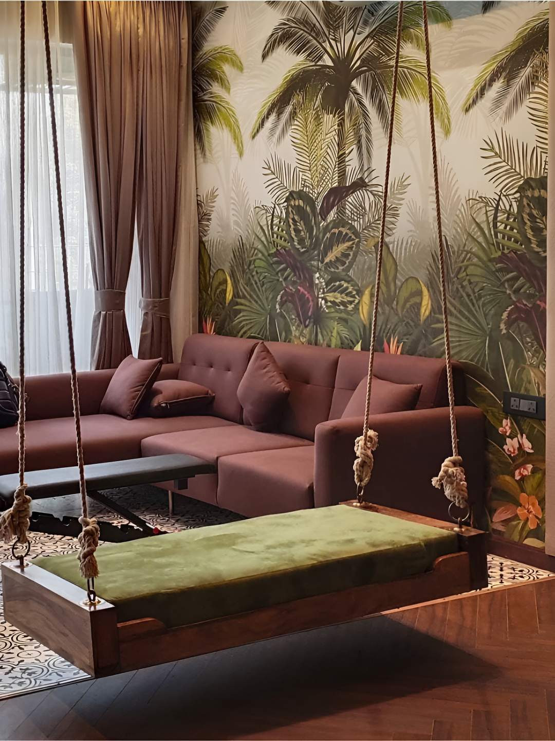 JAIRI TRADERS Brown Wooden Swings