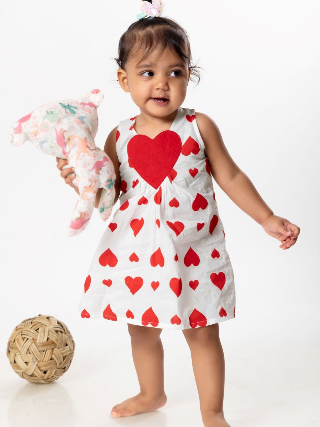 Tura Turi Girl Heart Print A-Line Dress