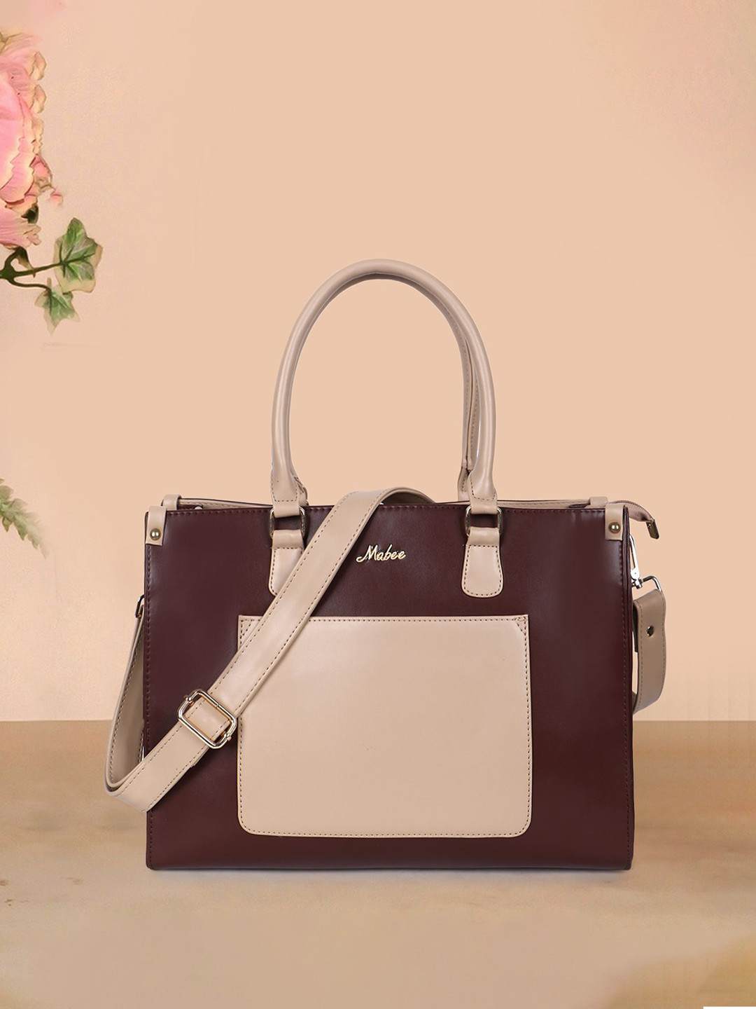 MABEE PU Oversized Tote Bag