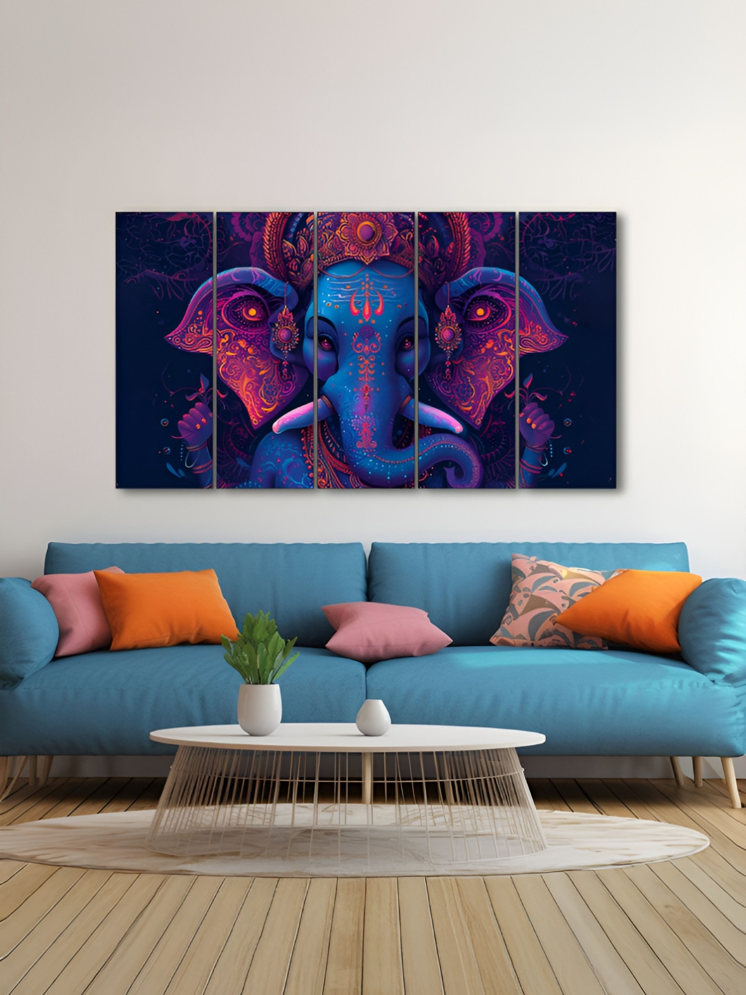 The Castle Decor Wood Wall Rectangle Paintings Wall Art - 48 x 27 In