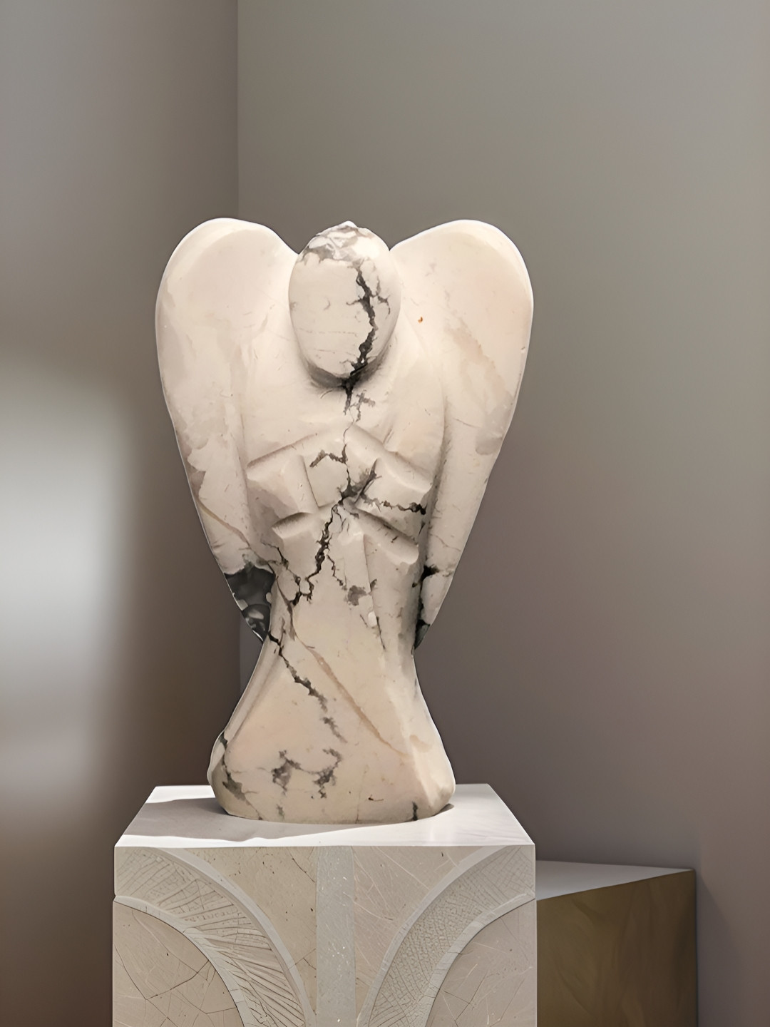 Zhupuk White Polyester Matte Living Room Small Showpiece - 2.5 Inches