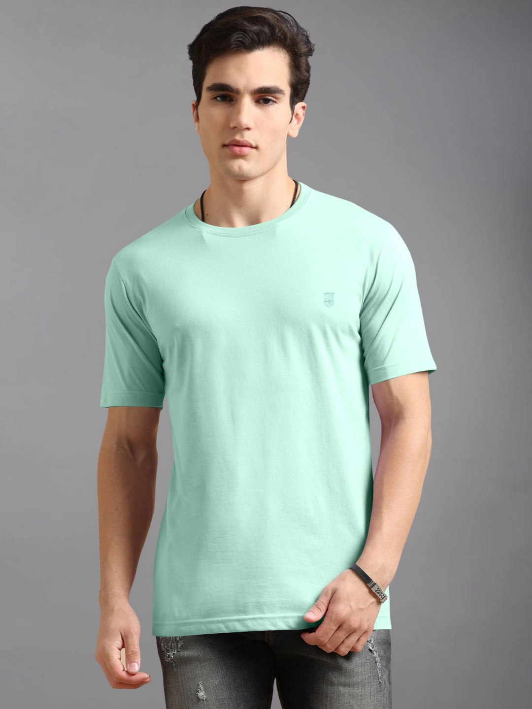 BLUE ARC Regular Fit Round Neck T-shirt