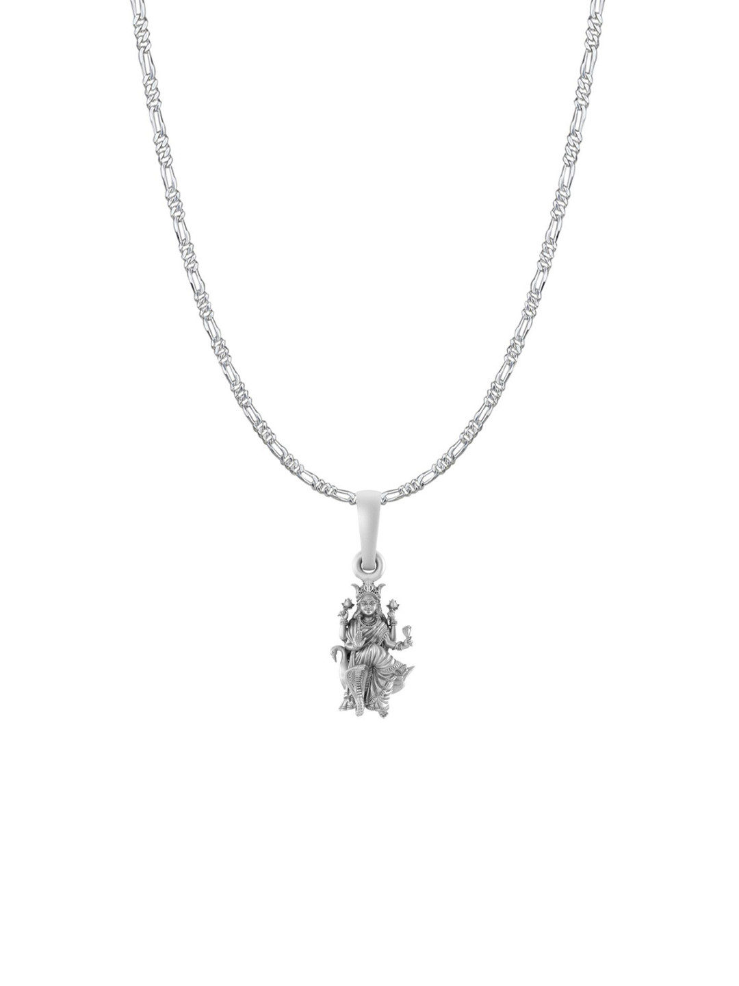 Metronaut Men 925 Sterling Silver Mansa Devi Pendant With Chain