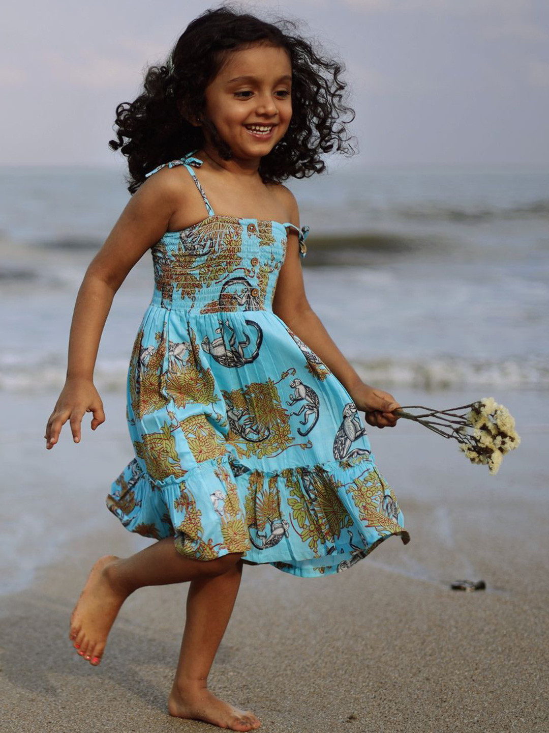 Tura Turi Girls Abstract Printed Fit and Flare Dress