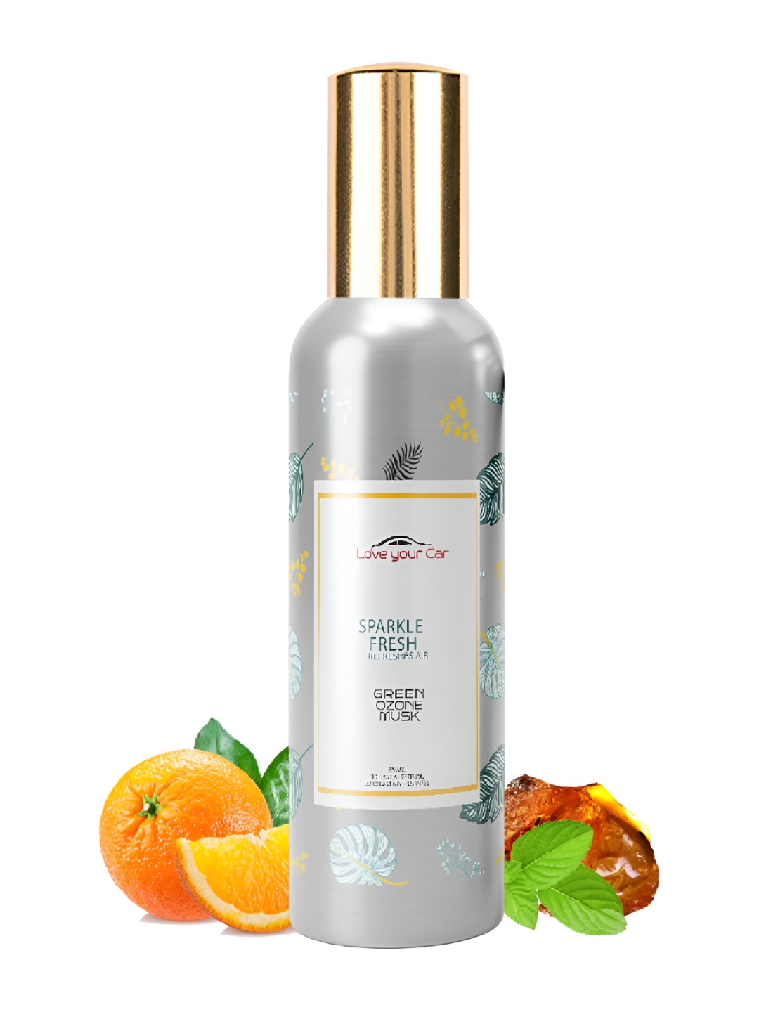 Love Your Car Grey & Yellow Ozone Musk Sparkle Long Lasting Air Freshener - 85 ml