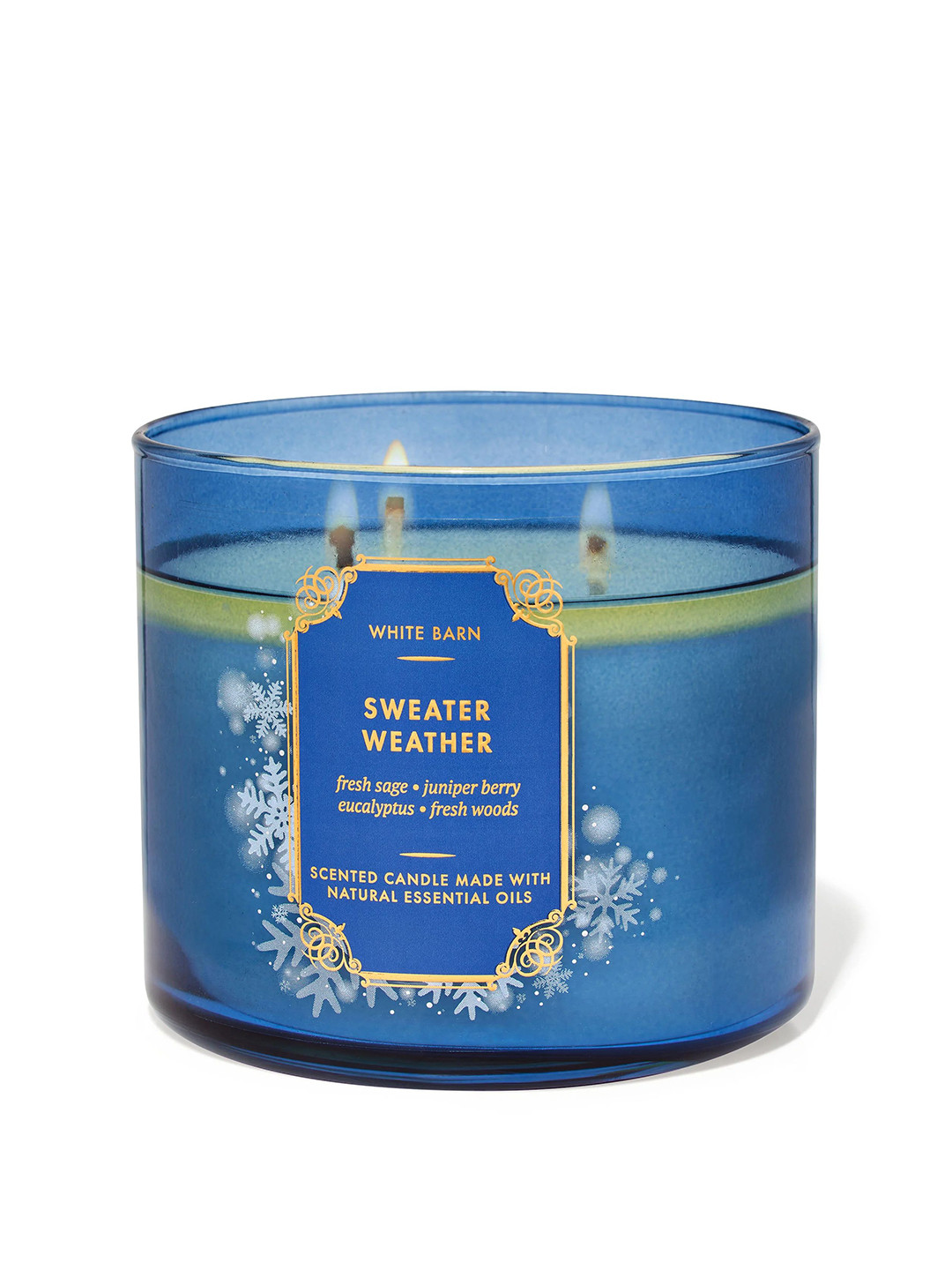 Bath & Body Works Sweater Weather 3 Wick Scented Solid Geometric Regular Jar Candles