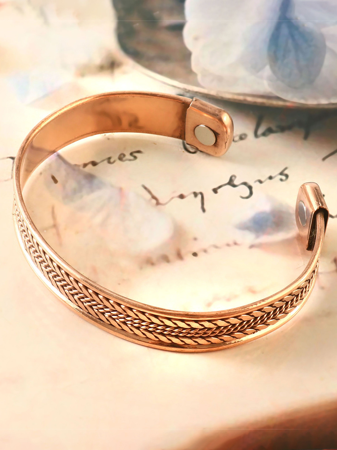 Jewar Mandi Unisex Copper-Plated Cuff Bracelet