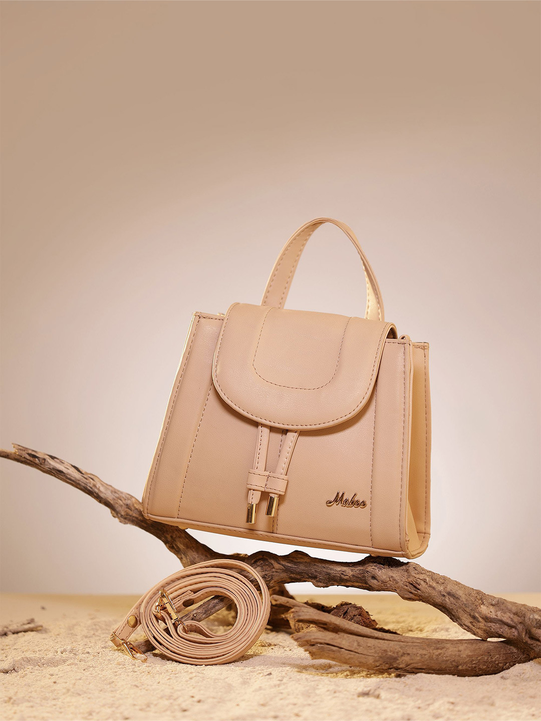 MABEE PU Half Moon Sling Handbag