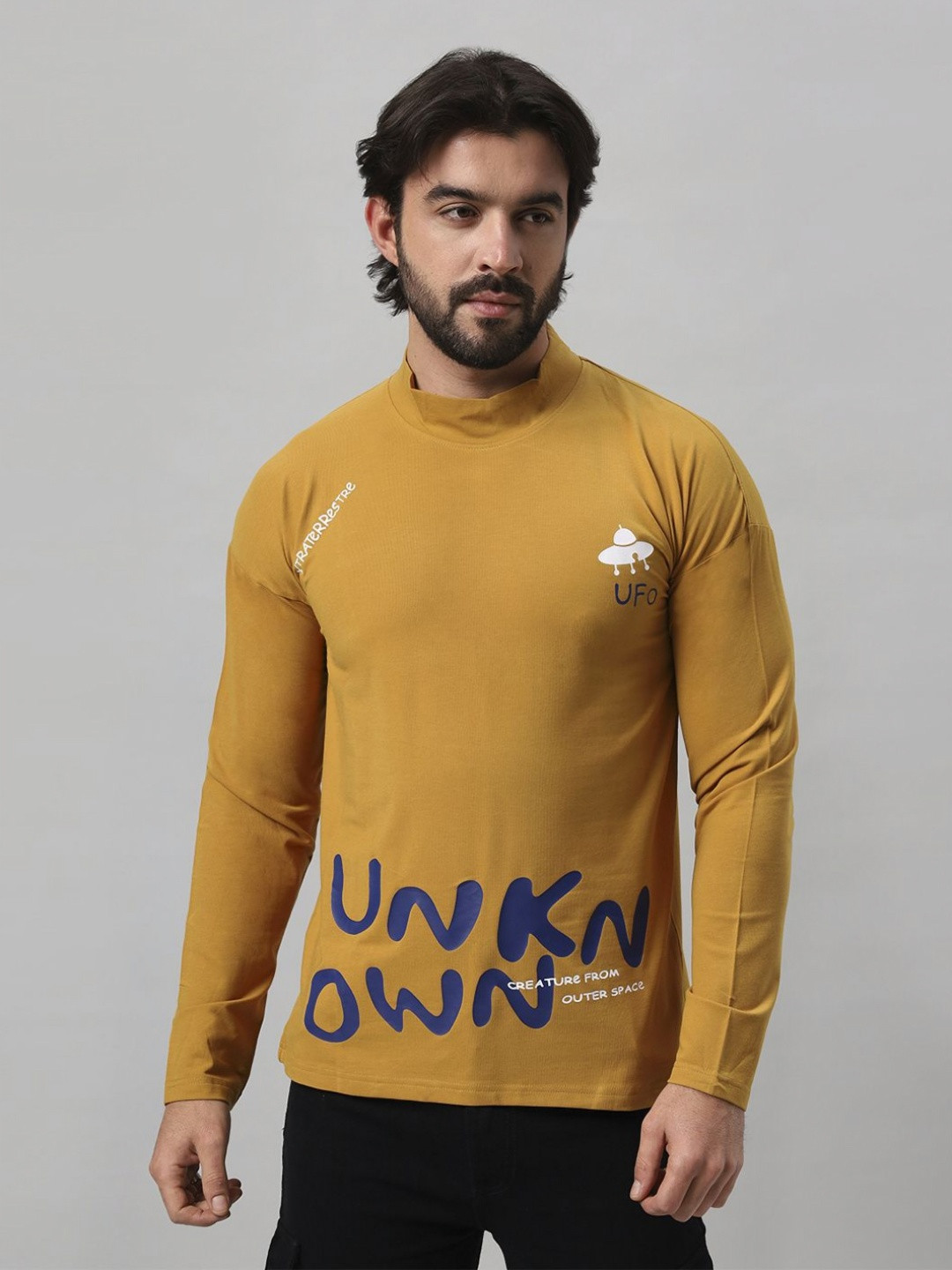 BE POSITIVE High Neck T-shirt