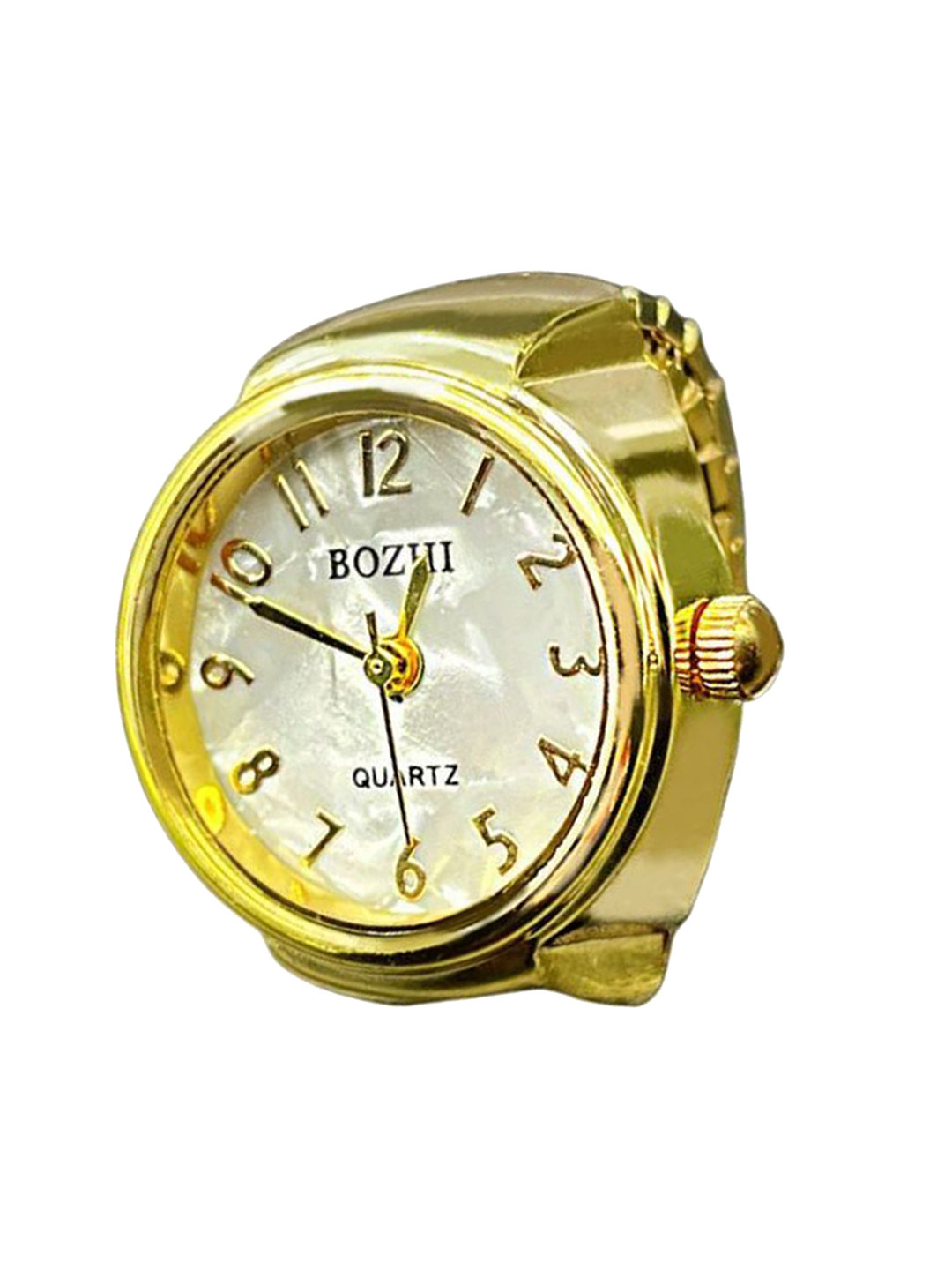 BOZHI Women Mother of Pearl Dial Analogue Ring Watch GGBIEFIJEEHD