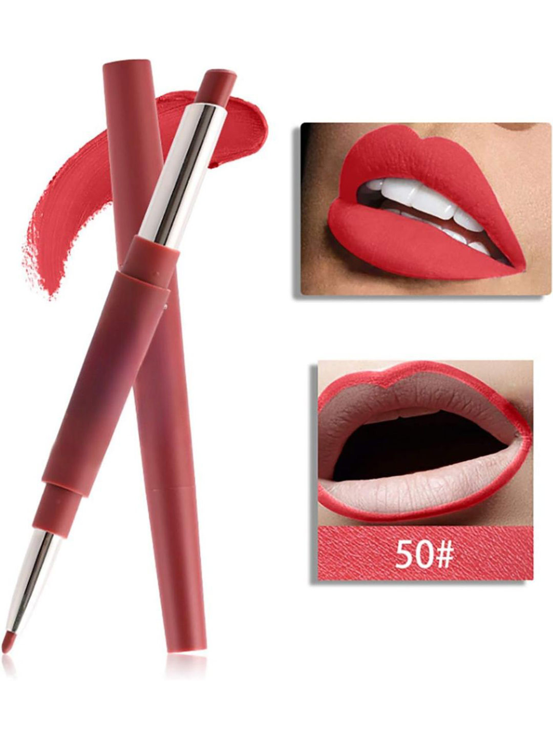 VBA 2 In 1 Creamy Lipstick With Lip Liner - 50