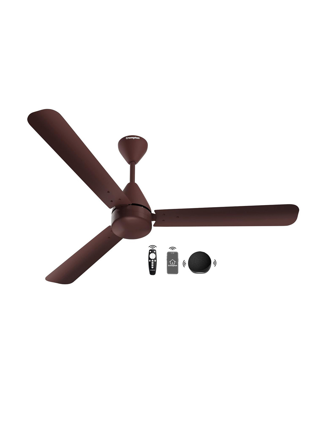 Crompton  Energion Hyperjet Brown Remote Controlled 3 Blades Ceiling Fan