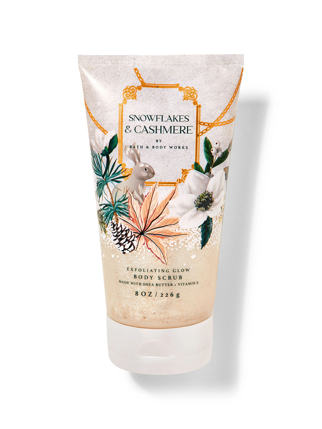 Bath & Body Works Snowflakes & Cashmere Exfoliating Glow Body Scrub with Vitamin E - 226 g