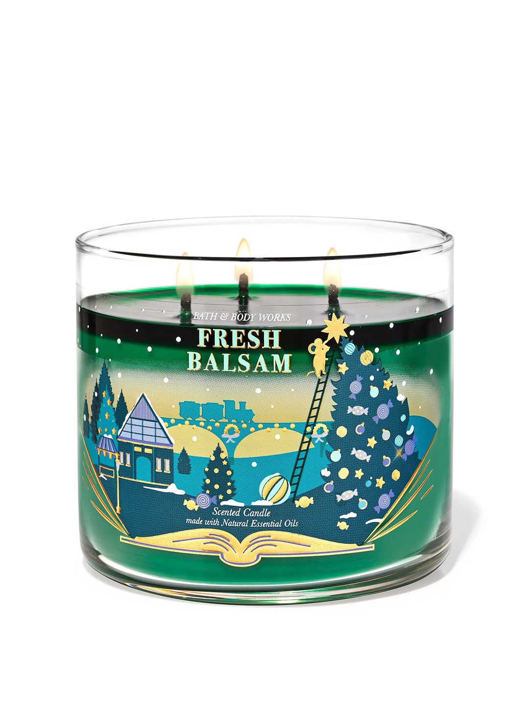 Bath & Body Works Fresh Balsam Scented 3-Wick Candle - 411g