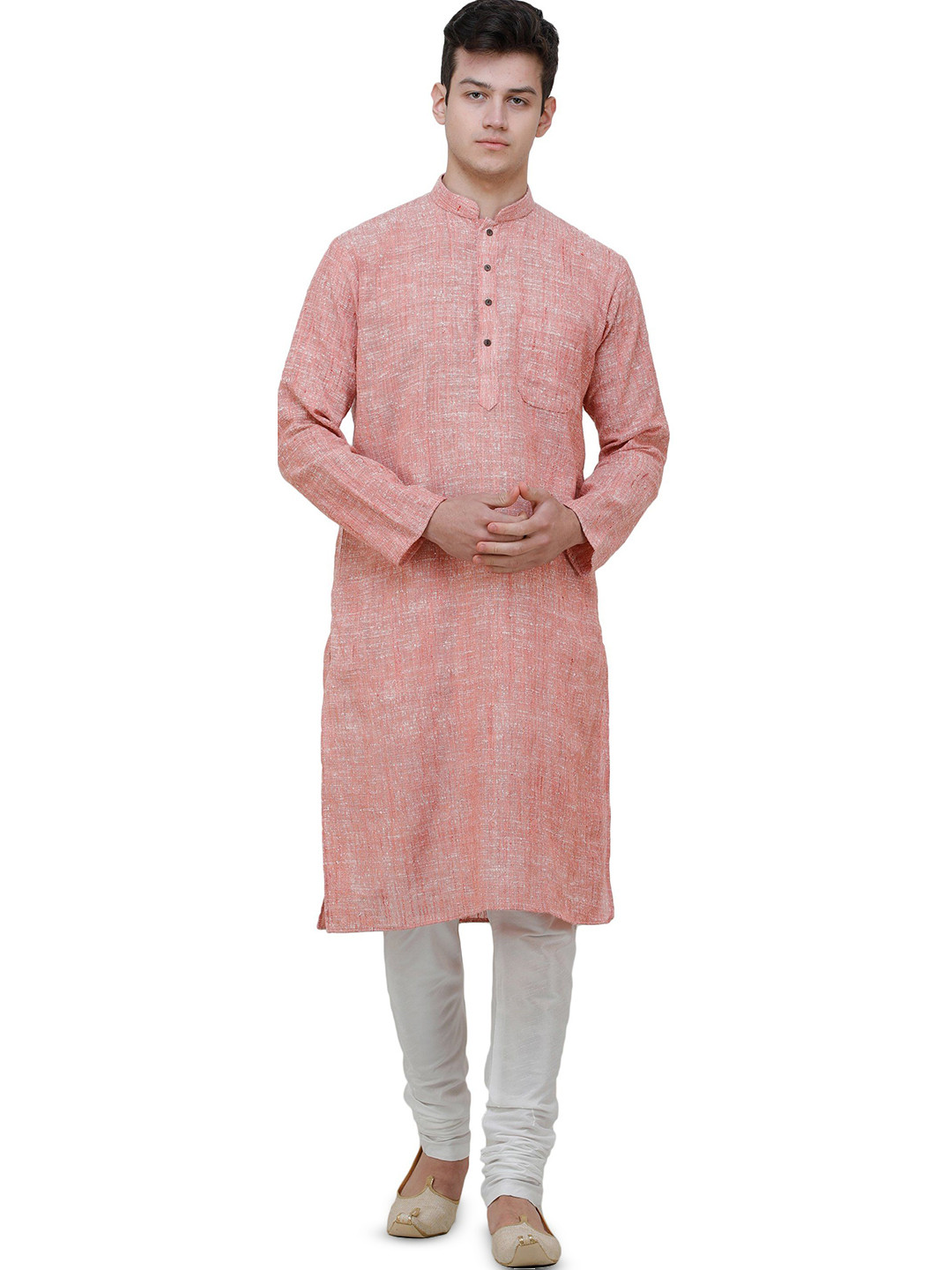 Exotic India Men Pure Handspun Charkha Cotton Kurta Pajama