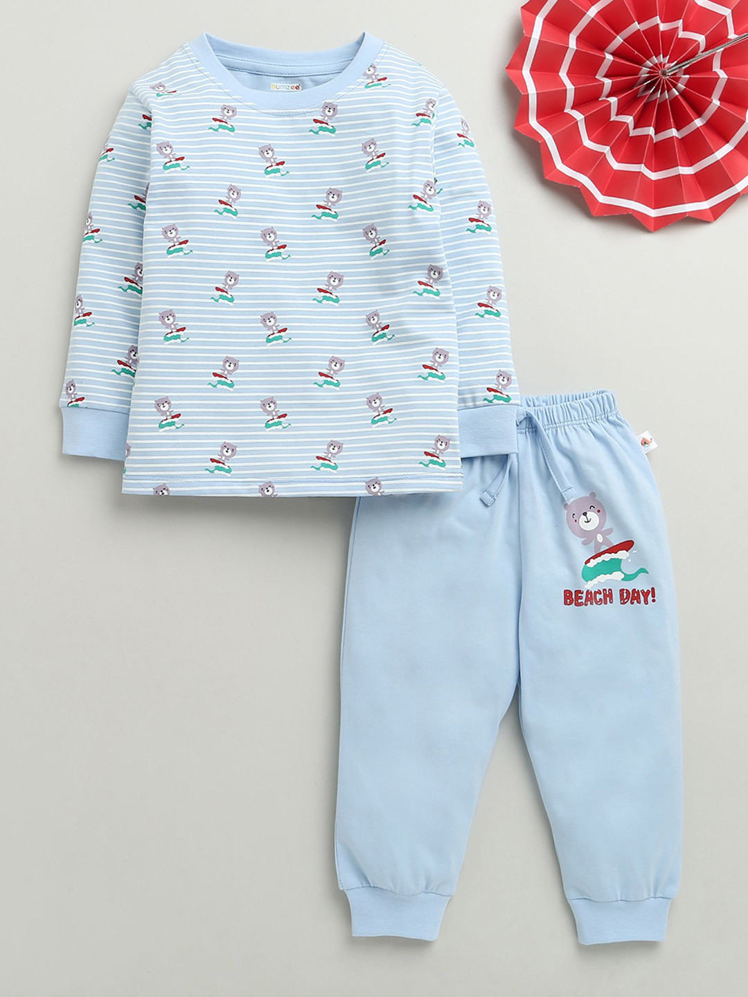 BUMZEE Boys Cartoon Characters Printed Top Pyjamas Night suit