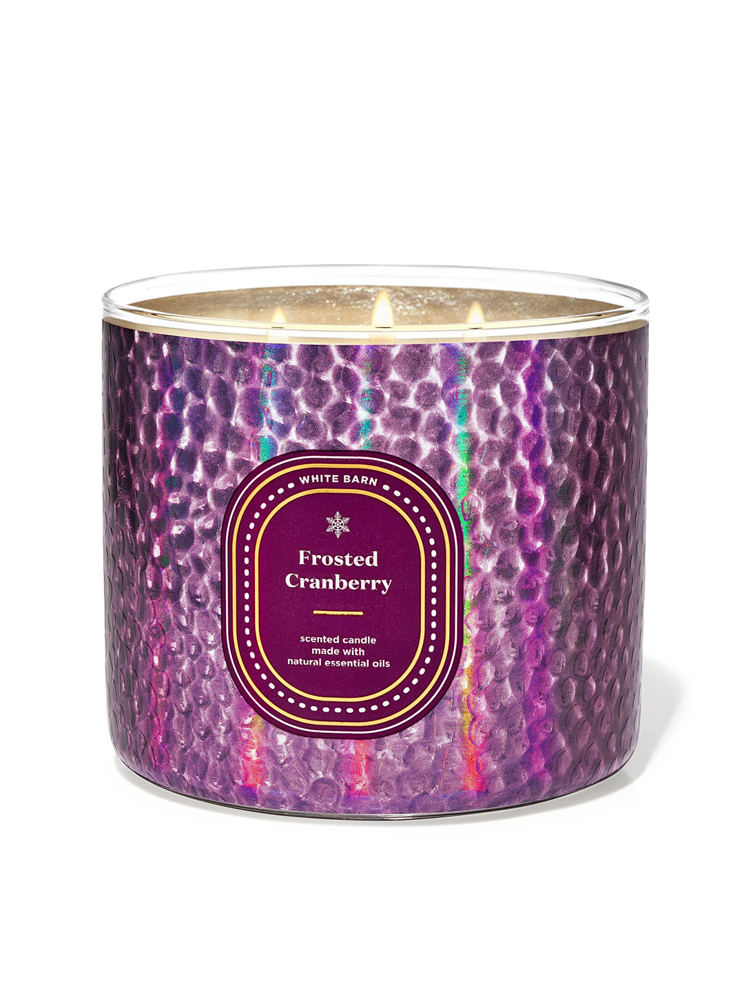 Bath & Body Works Frosted Cranberry Scented 3-Wick Candle - 411g