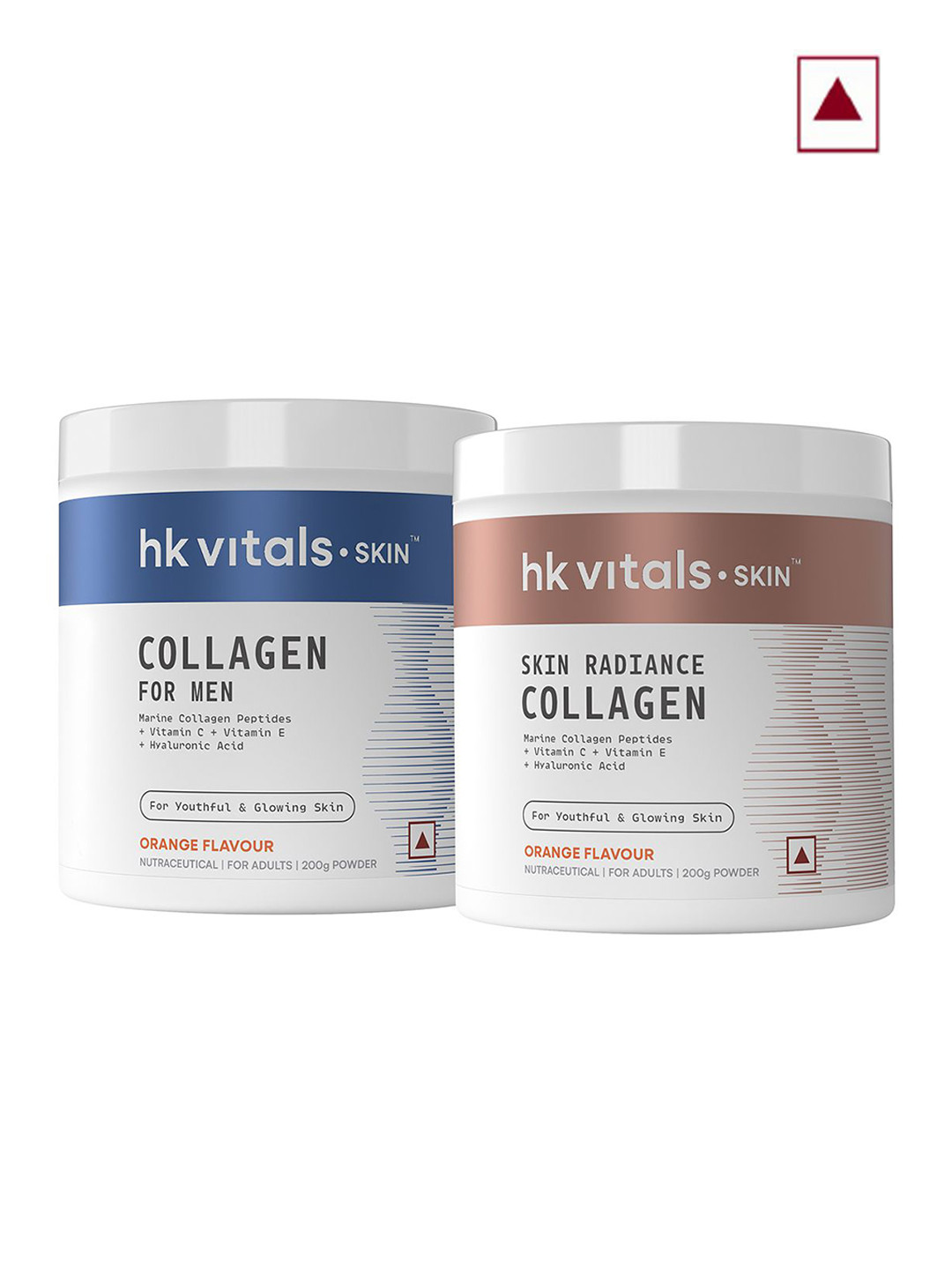 HK VITALS Set Of 2 Collagen for Men & Skin Radiance Collagen 200g Each - Orange